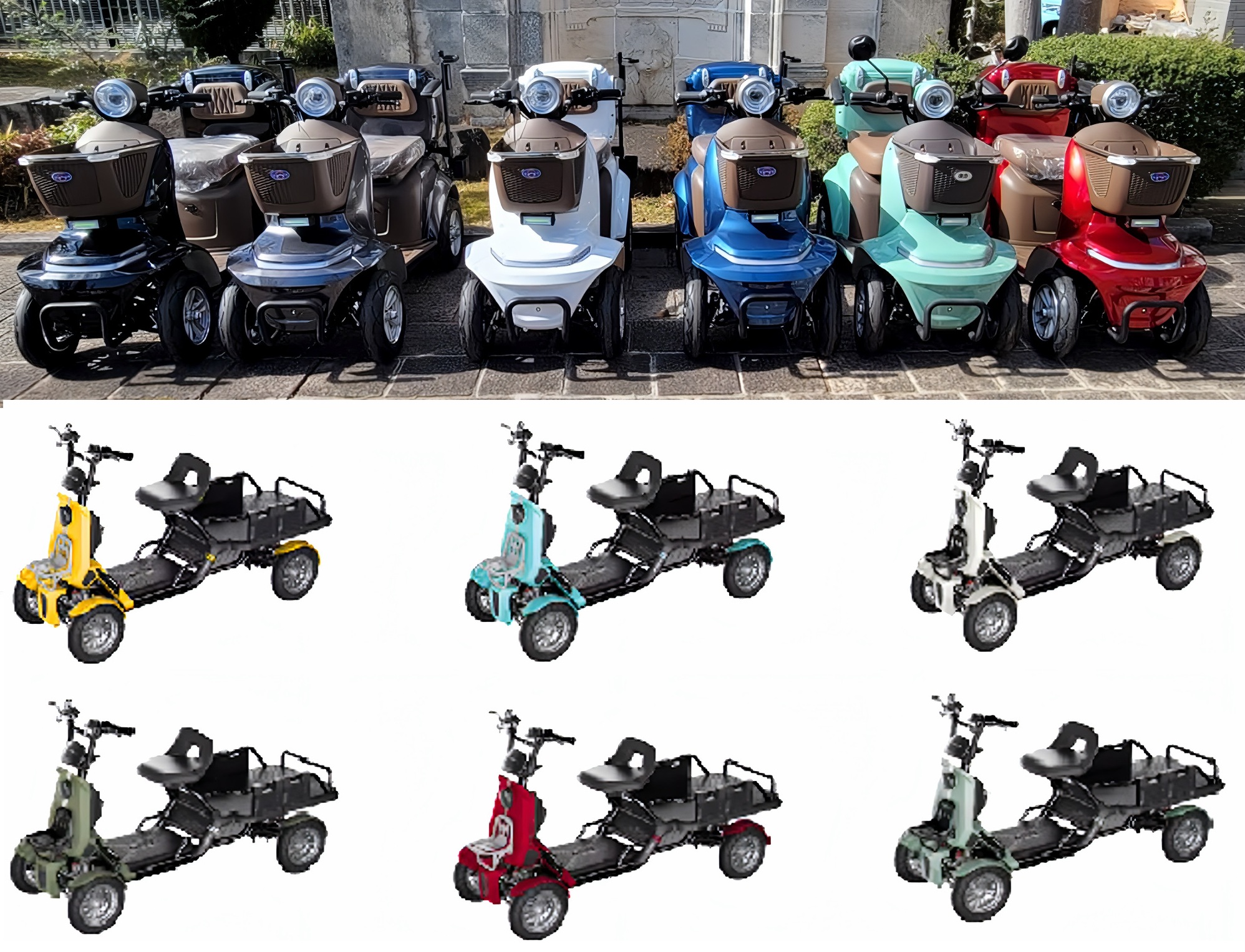 デザインとカラー展開｜免許不要で乗れるコアライトD4とコアライトキャディー徹底比較｜軽快なD4、タフなキャディー。目的で選ぶ時代へ。